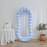 Maxbell Inflatable Pool Float Swimming Pool Floaty Lounge Raft for Relaxing Vacation blue