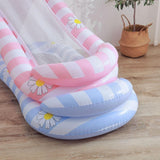 Maxbell Inflatable Pool Float Swimming Pool Floaty Lounge Raft for Relaxing Vacation blue