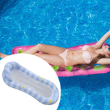Maxbell Inflatable Pool Float Swimming Pool Floaty Lounge Raft for Relaxing Vacation blue