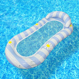 Maxbell Inflatable Pool Float Swimming Pool Floaty Lounge Raft for Relaxing Vacation blue