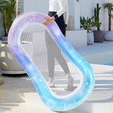 Maxbell Inflatable Pool Float Heavy Duty Swimming Float Bed for Beach Vacation Party blue