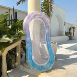 Maxbell Inflatable Pool Float Heavy Duty Swimming Float Bed for Beach Vacation Party blue