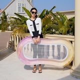 Maxbell Inflatable Pool Float Heavy Duty Swimming Float Bed for Beach Vacation Party pink