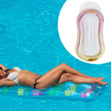 Maxbell Inflatable Pool Float Heavy Duty Swimming Float Bed for Beach Vacation Party pink