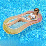 Maxbell Inflatable Pool Float Heavy Duty Swimming Float Bed for Beach Vacation Party pink