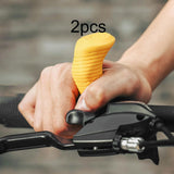 Maxbell 2 Pieces Bike Handlebar Thumb Rest Grips Fits 0.87 inch Handlebars Anti Slip Yellow