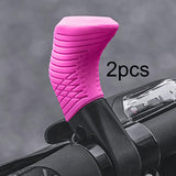 Maxbell 2 Pieces Bike Handlebar Thumb Rest Grips Fits 0.87 inch Handlebars Anti Slip Pink