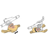 Maxbell Aluminum Bike Adapter for Brake Shift System Part Component Mounting Adaptor Style A