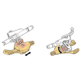 Maxbell 2x Aluminum Bike Adapters for Brake Shift System Part Replacement Converters