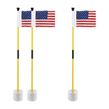 Maxbell Golf Pin Flag Hole Cup Set Putting Green Flag and Poles for Home Garden Yard 3 Set