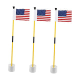 Maxbell Golf Pin Flag Hole Cup Set Putting Green Flag and Poles for Home Garden Yard 3 Set