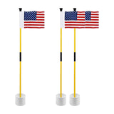 Maxbell Golf Pin Flag Hole Cup Set Putting Green Flag and Poles for Home Garden Yard 3 Set
