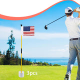 Maxbell Golf Pin Flag Hole Cup Set Putting Green Flag and Poles for Home Garden Yard 3 Set