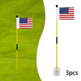 Maxbell Golf Pin Flag Hole Cup Set Putting Green Flag and Poles for Home Garden Yard 3 Set