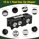 Maxbell Snooker Cue Tip Shaper Billiards Pool Cue Tips Replacement Kit for Repairing