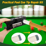 Maxbell Snooker Cue Tip Shaper Billiards Pool Cue Tips Replacement Kit for Repairing