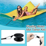 Maxbell Floating Mat Tether Kit Easy to Install Grommet and Tether for Swimming Pool