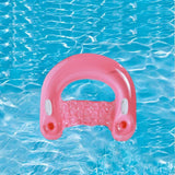 Maxbell Inflatable Pool Floats with Cup Holder Portable Pool Seat for Beach Swimming Pink