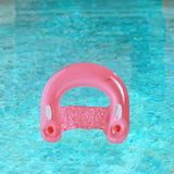 Maxbell Inflatable Pool Floats with Cup Holder Portable Pool Seat for Beach Swimming Pink