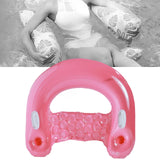 Maxbell Inflatable Pool Floats with Cup Holder Portable Pool Seat for Beach Swimming Pink
