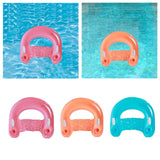Maxbell Inflatable Pool Floats with Cup Holder Portable Pool Seat for Beach Swimming Pink