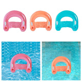Maxbell Inflatable Pool Floats with Cup Holder Portable Pool Seat for Beach Swimming Pink
