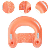 Maxbell Inflatable Pool Floats with Cup Holder Portable Pool Seat for Beach Swimming Orange