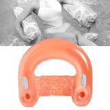 Maxbell Inflatable Pool Floats with Cup Holder Portable Pool Seat for Beach Swimming Orange