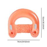 Maxbell Inflatable Pool Floats with Cup Holder Portable Pool Seat for Beach Swimming Orange