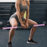 Maxbell 2 Pieces Fitness Ropeless Battle Ropes Tool Comfortable Grip Battle Exercise Pink