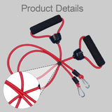 Maxbell Stepper Resistance Bands 1 Pair Practical Premium Portable Fitness Equipment Red