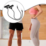 Maxbell Stepper Resistance Bands 1 Pair Practical Premium Portable Fitness Equipment Black