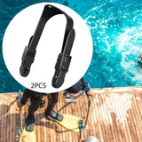 Maxbell Fin Straps Replacement Adjustable Rubber Fin Flippers Strap Diving Fin Strap M