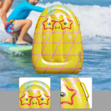 Maxbell Inflatable Pool Float for Children Fruit Pattern Float Board for Summer Lake Yellow