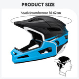 Maxbell Full Face Mountain Bike Helmet for Skateboarding Outdoor Sports Snowboarding Black Blue