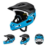Maxbell Full Face Mountain Bike Helmet for Skateboarding Outdoor Sports Snowboarding Black Blue
