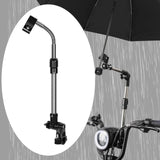 Maxbell Umbrella Mount Holder Handle Bar Holder Clamp Supporter for Outdoor Rollator