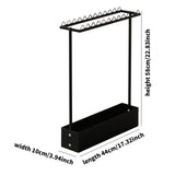 Maxbell Badminton Racquet Storage Rack Heavy Duty Floor Display Racket Display Shelf Black