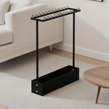 Maxbell Badminton Racquet Storage Rack Heavy Duty Floor Display Racket Display Shelf Black