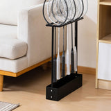 Maxbell Badminton Racquet Storage Rack Heavy Duty Floor Display Racket Display Shelf Black