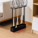 Maxbell Badminton Racquet Storage Rack Heavy Duty Floor Display Racket Display Shelf Black