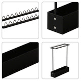 Maxbell Badminton Racquet Storage Rack Heavy Duty Floor Display Racket Display Shelf Black