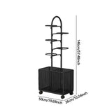 Maxbell Indoor Basketball Storage Rack Volleyball Stand for School Home Kindergarten Black