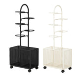 Maxbell Indoor Basketball Storage Rack Volleyball Stand for School Home Kindergarten Black