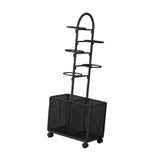 Maxbell Indoor Basketball Storage Rack Volleyball Stand for School Home Kindergarten Black