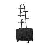 Maxbell Indoor Basketball Storage Rack Volleyball Stand for School Home Kindergarten Black