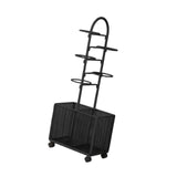 Maxbell Indoor Basketball Storage Rack Volleyball Stand for School Home Kindergarten Black