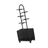 Maxbell Indoor Basketball Storage Rack Volleyball Stand for School Home Kindergarten Black