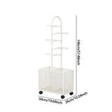 Maxbell Indoor Basketball Storage Rack Volleyball Stand for School Home Kindergarten White