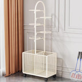 Maxbell Indoor Basketball Storage Rack Volleyball Stand for School Home Kindergarten White